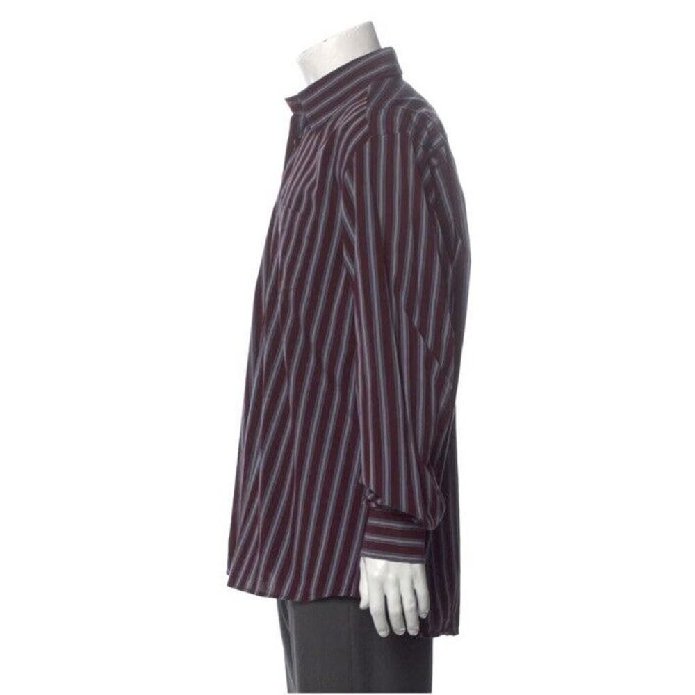 Dolce Gabbana Mens Dress Shirt Sz 17/43 XL Striped Purple Retro Formal Italy - Picture 2 of 10